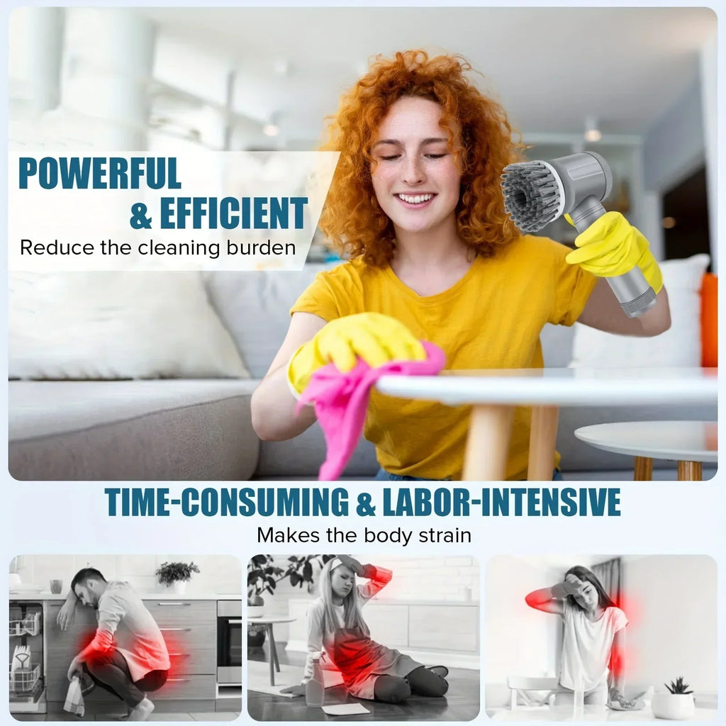 Velora SpinClean™ – Spazzola Elettrica Rotante 8 in 1